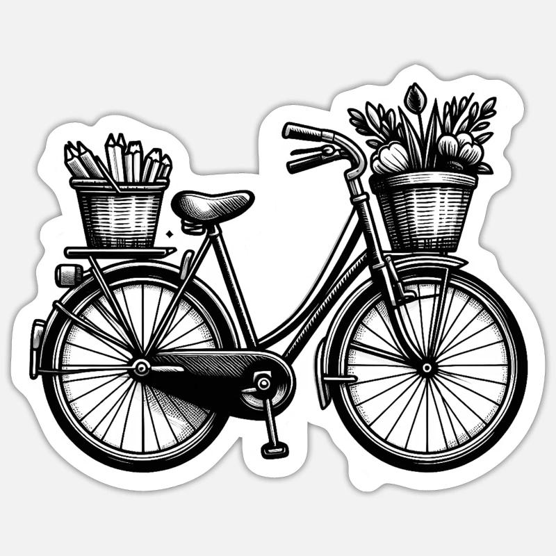 bicycle - bicycle - Sticker size S (10 x 10 cm) - white matte