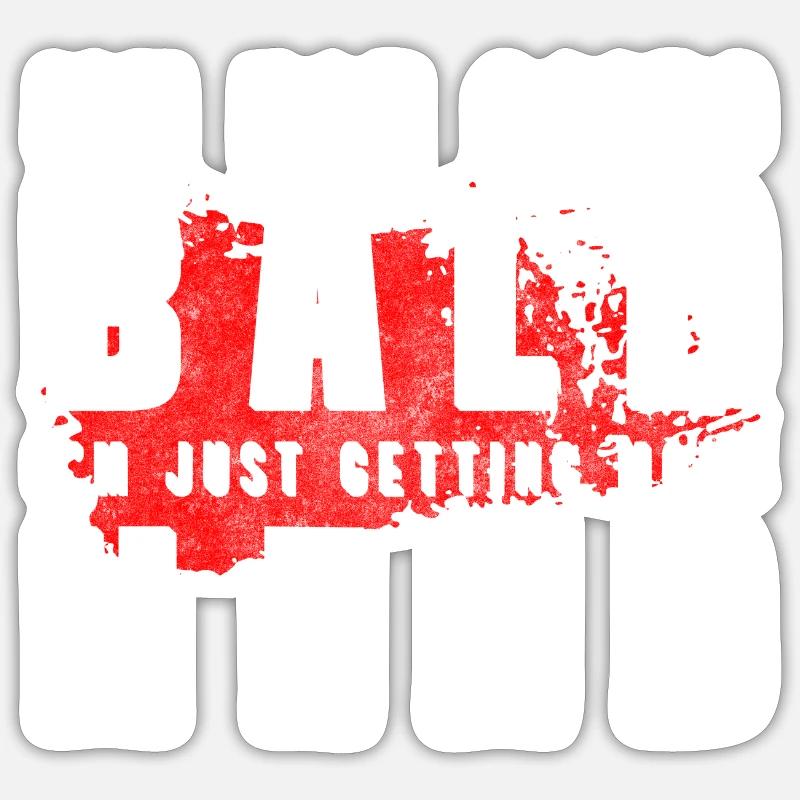Glatze Mann Bart Haar Sticker Größe S (10 x 10 cm)