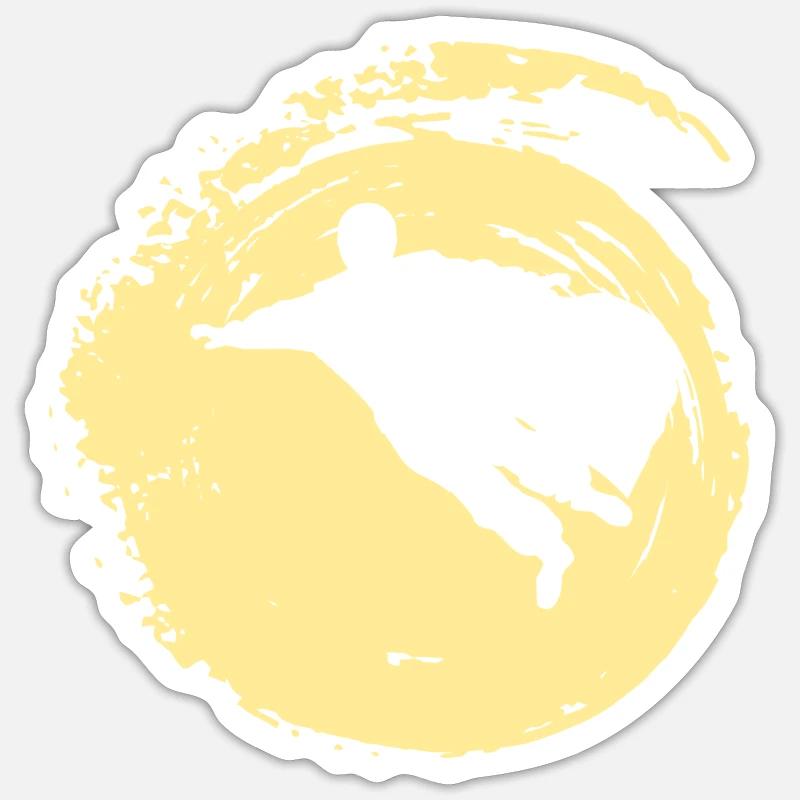 Wingsuit Gleiter - Sticker Größe S (10 x 10 cm) - Mattweiß