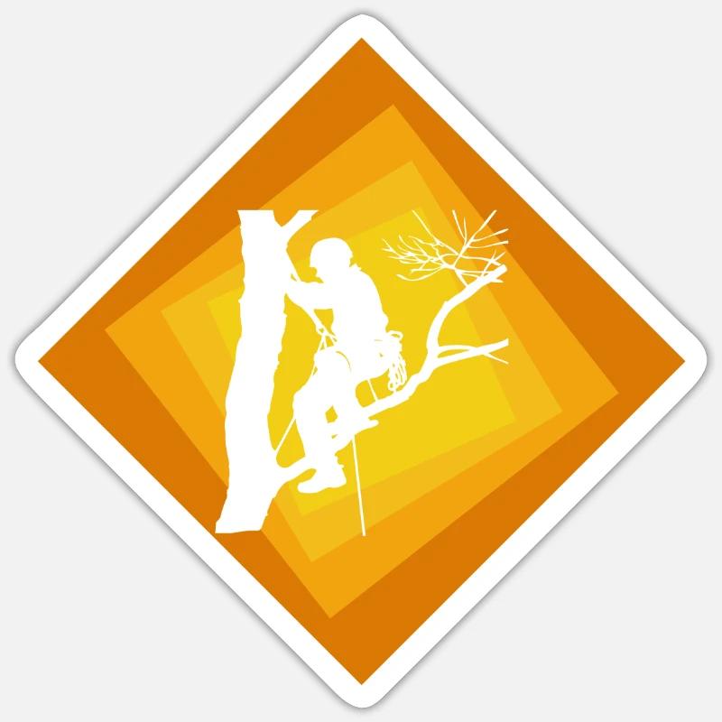 Ascension en escalade - Sticker taille S (10 x 10 cm) - blanc mat