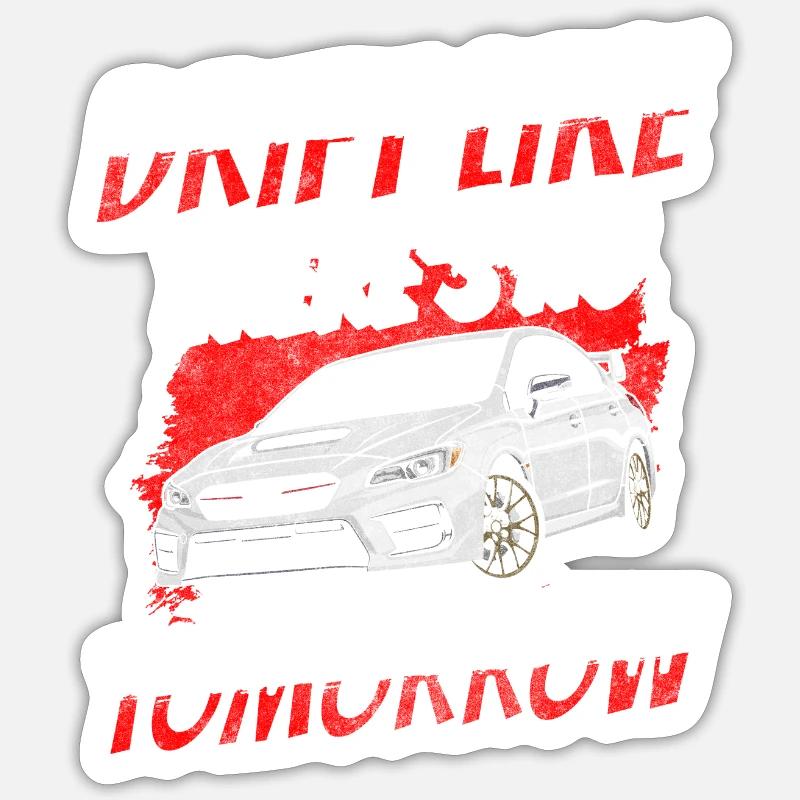 Drifting Straßenrennen - Sticker Größe S (10 x 10 cm) - Mattweiß