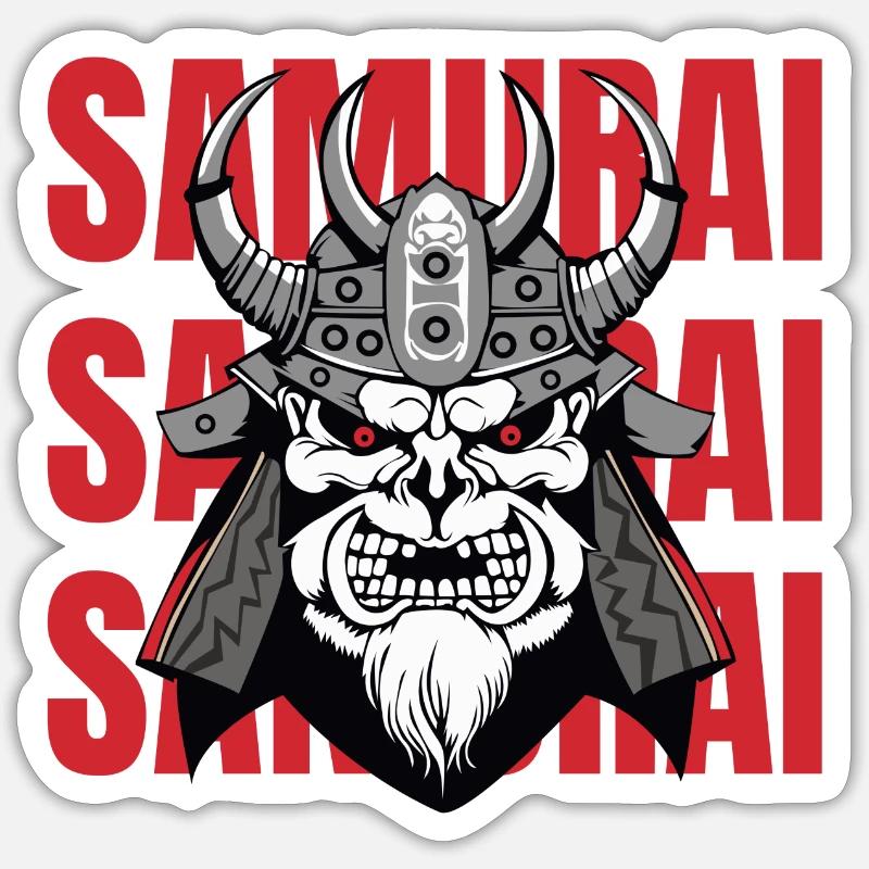 Samouraï Sticker taille S (10 x 10 cm)