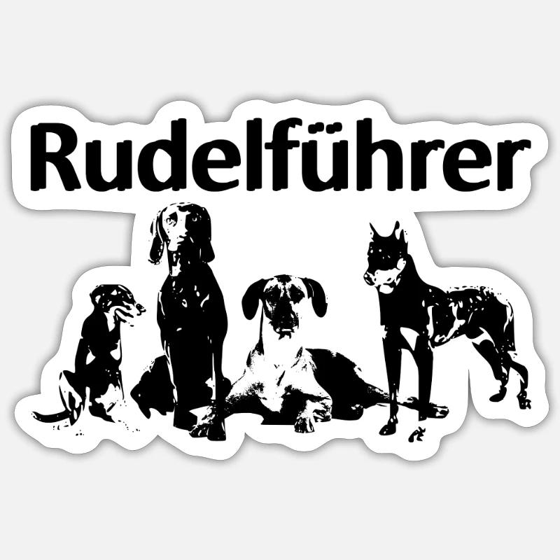 Chef de meute - Sticker taille S (10 x 10 cm) - blanc mat