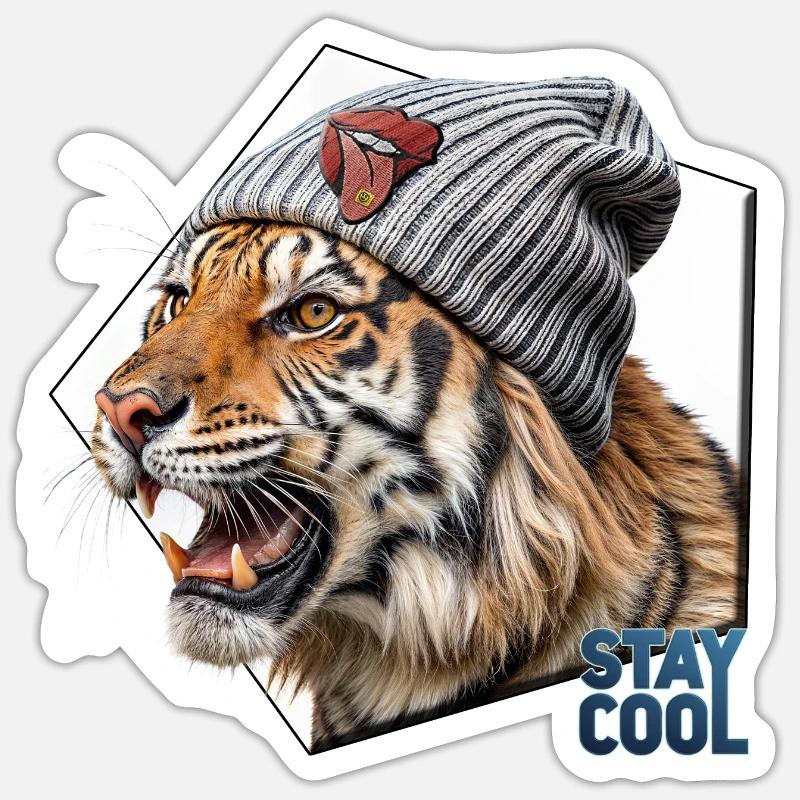 Rayures décontractées Sticker taille S (10 x 10 cm)