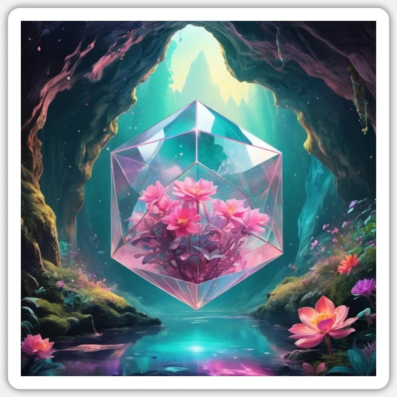 Magic Cave - Sticker size S (10 x 10 cm) - white matte