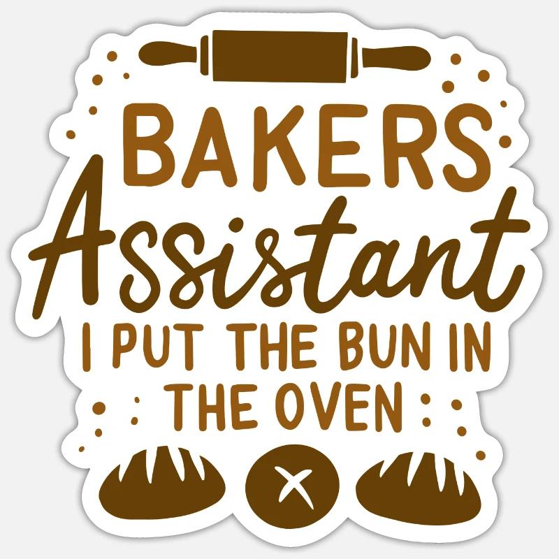 Compagnon boulanger - Sticker taille S (10 x 10 cm) - blanc mat