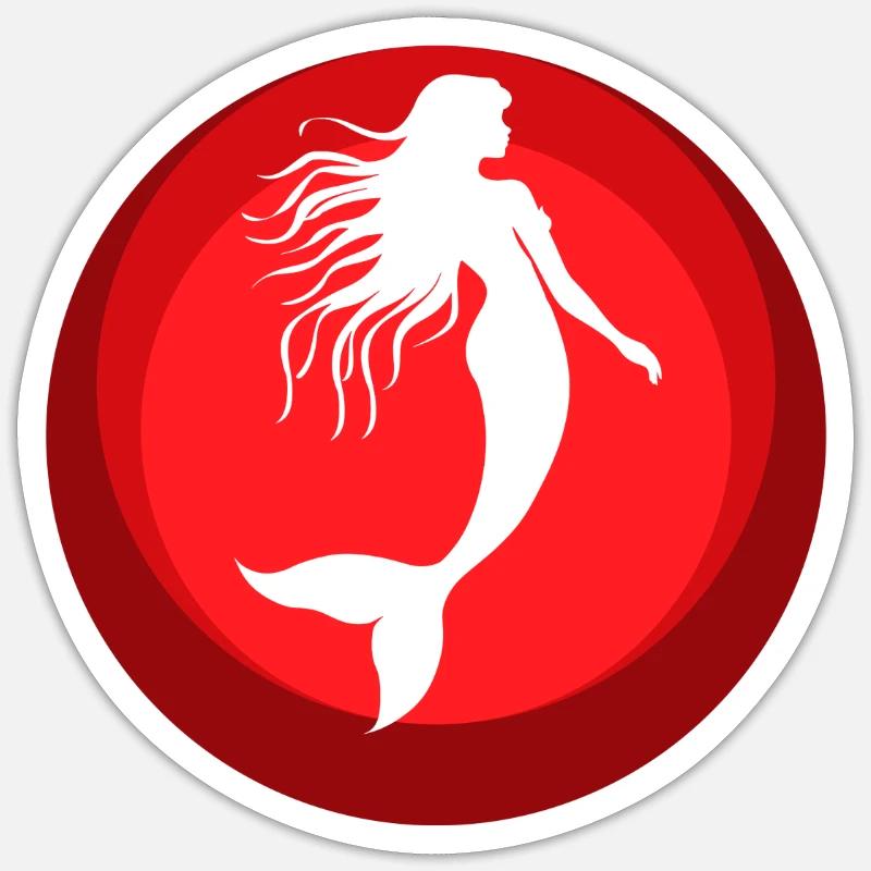 Mythical Creature Fin - Sticker size S (10 x 10 cm) - white matte