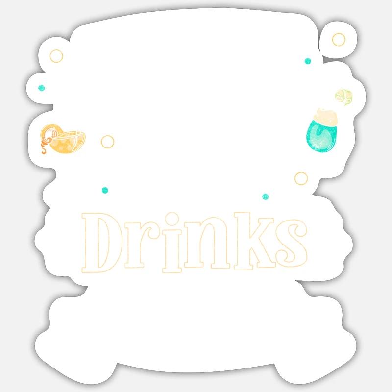 Bartender Beer Drinker Gin - Sticker size S (10 x 10 cm) - white matte