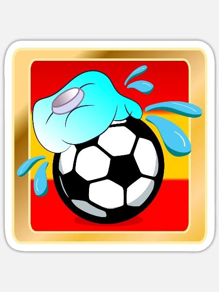 SOMMER SPANIEN FUßBALL - HITZE - Sticker Größe S (10 x 10 cm) - Mattweiß