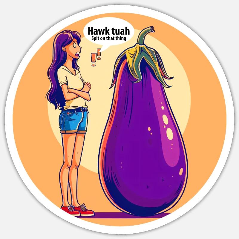 Talking vegetables Sticker size S (10 x 10 cm)