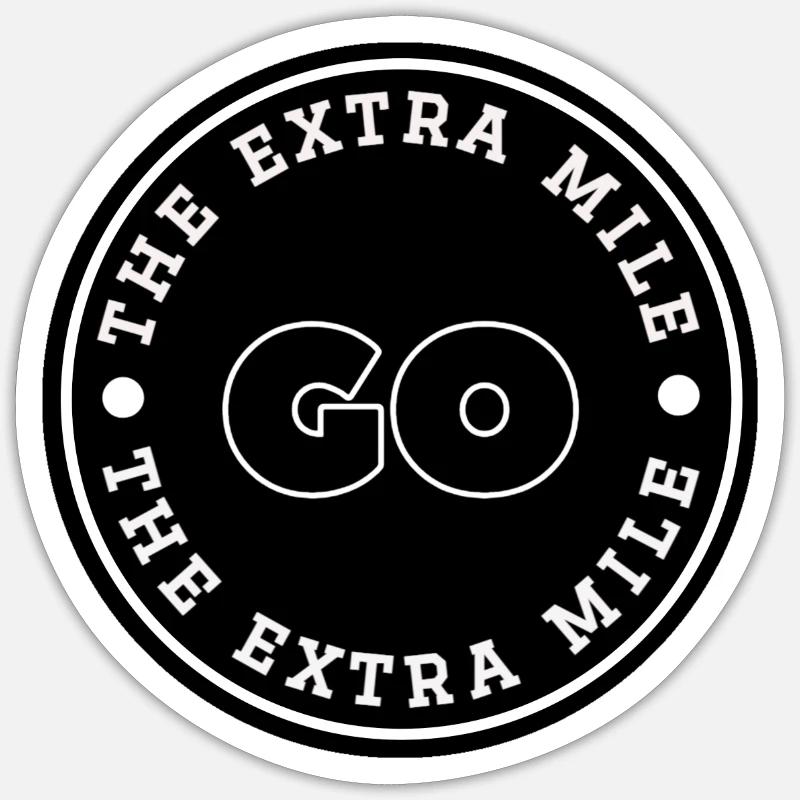 Course - Faites un effort supplémentaire - Sticker taille S (10 x 10 cm) - blanc mat