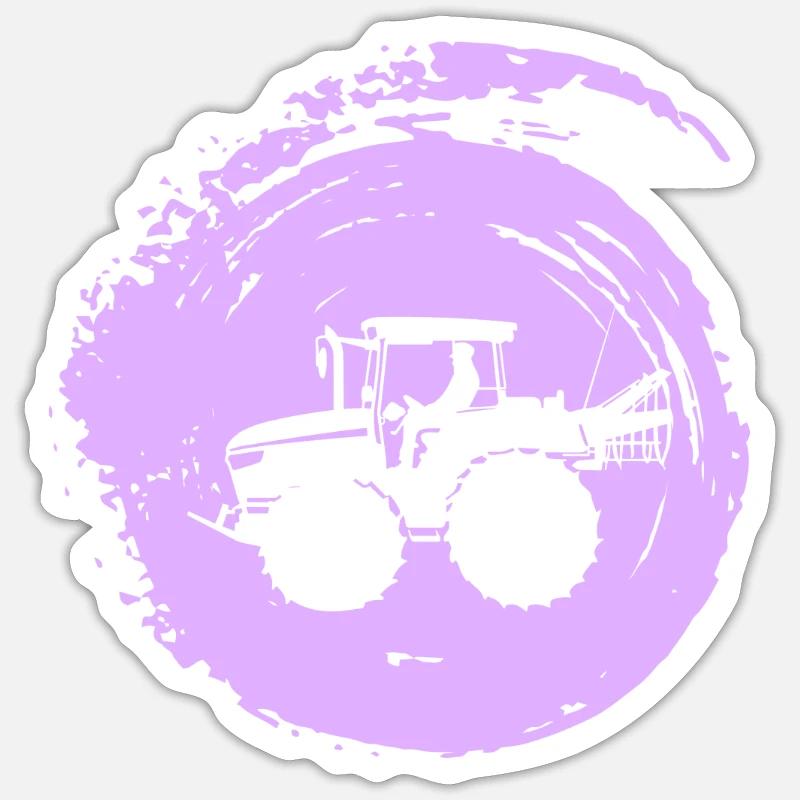 Bauer Landwirt - Sticker Größe S (10 x 10 cm) - Mattweiß