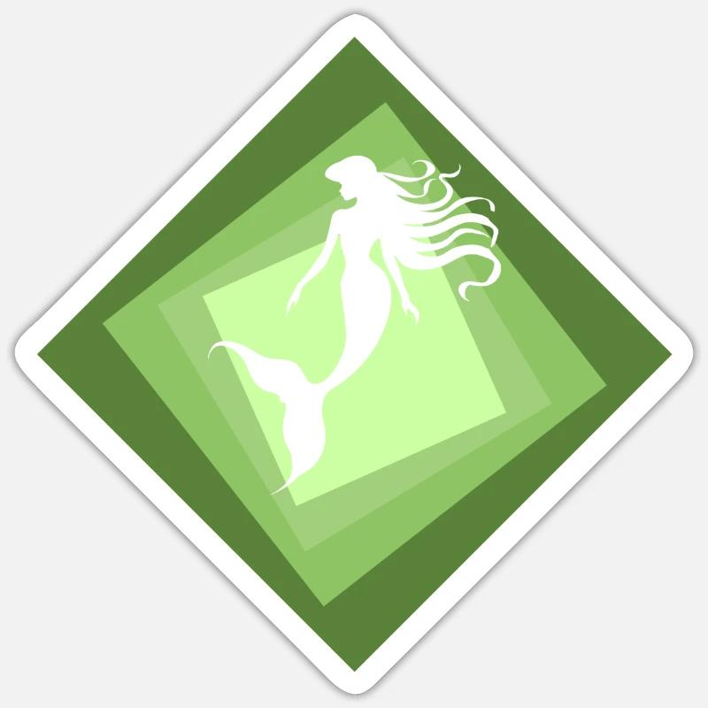 Mermaid Mythical Creature - Sticker size S (10 x 10 cm) - white matte