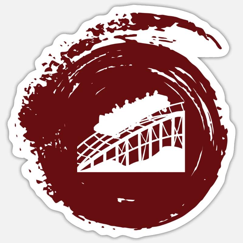 Roller coaster funfair beer mug Sticker size S (10 x 10 cm)