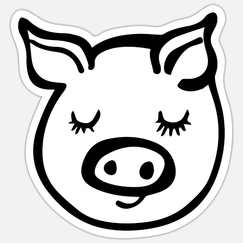 Pig Piggy Sticker size S (10 x 10 cm)