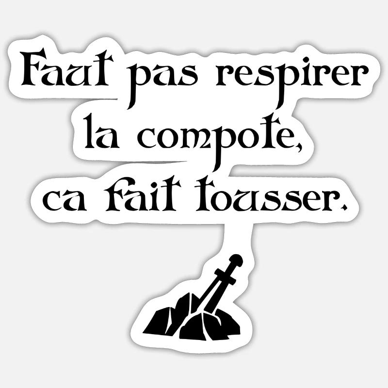 arthur - Sticker taille S (10 x 10 cm) - blanc mat