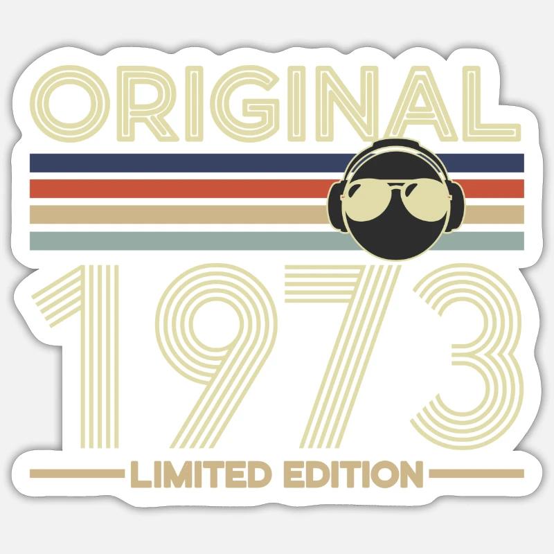 1973 - Sticker taille S (10 x 10 cm) - blanc mat