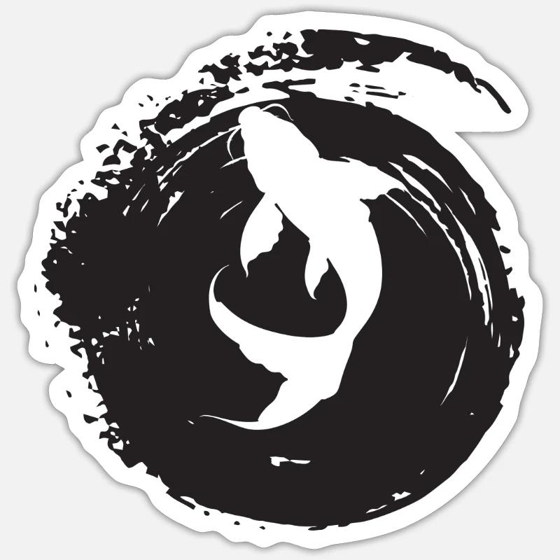Koi Fish - Sticker size S (10 x 10 cm) - white matte