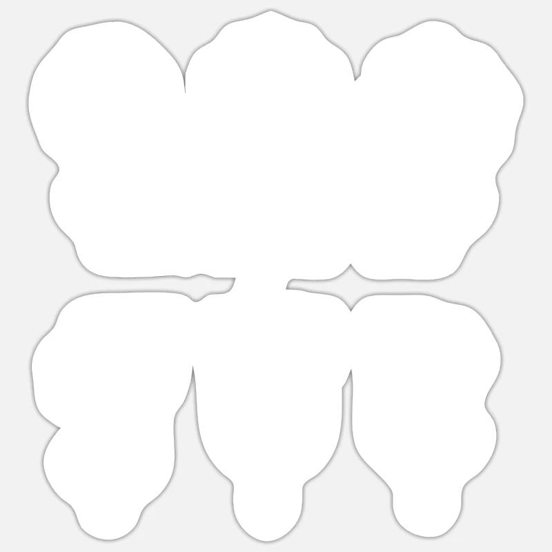 Fleur - Sticker taille S (10 x 10 cm) - blanc mat