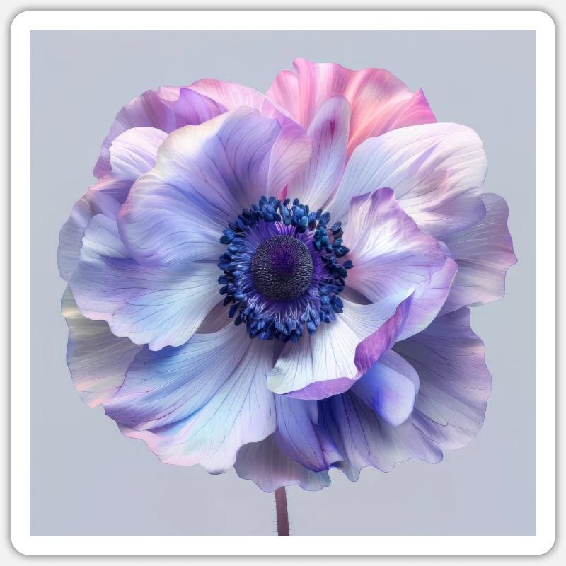Violet Macro 6 - Sticker taille S (10 x 10 cm) - blanc mat