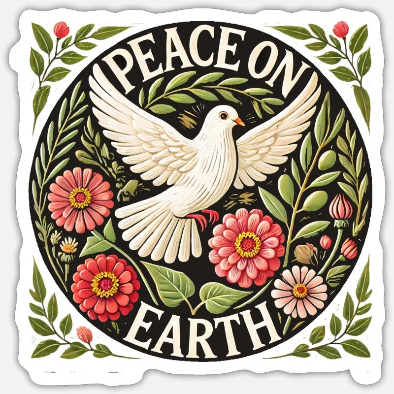 Friede auf Erden Sticker Größe S (10 x 10 cm)