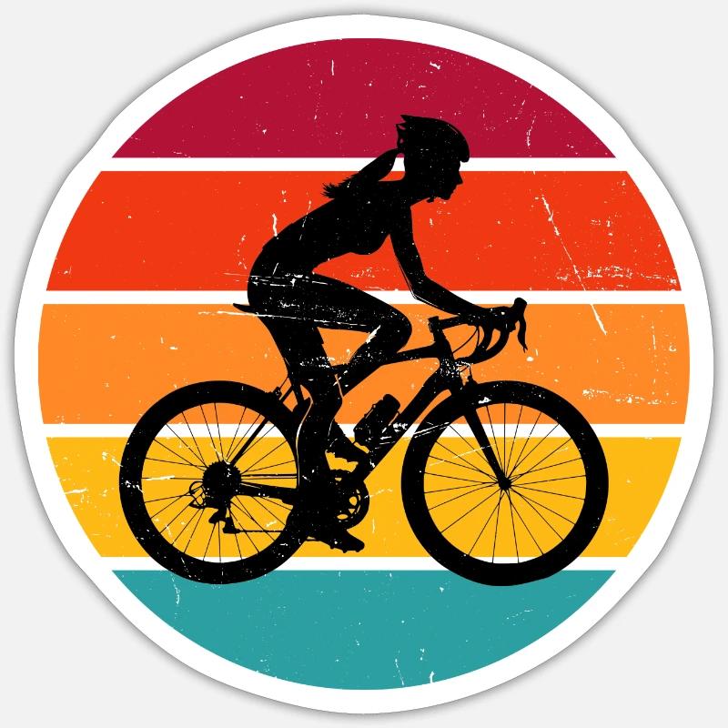 Vélo Cyclisme Cyclisme VTT - Sticker taille S (10 x 10 cm) - blanc mat