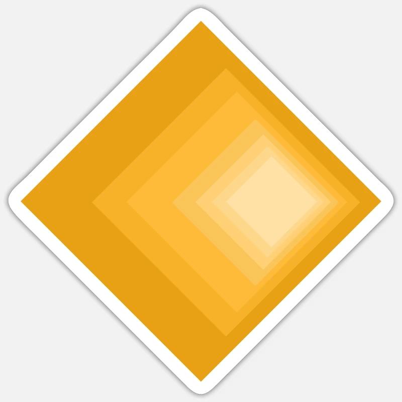 Conception dégradée - Sticker taille S (10 x 10 cm) - blanc mat