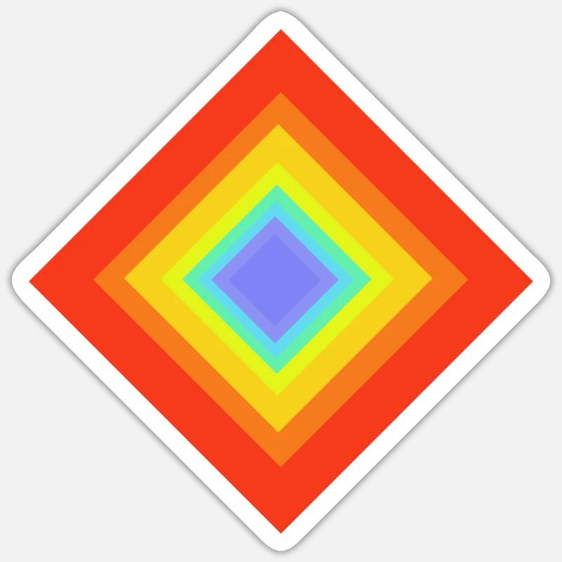 Geometric Patterns - Sticker size S (10 x 10 cm) - white matte