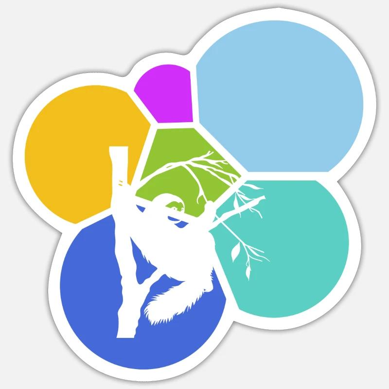 Sloth Fatigue Sleeping Sticker size S (10 x 10 cm)