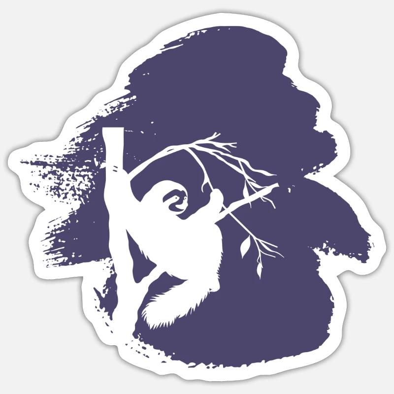 Faul Rest Chill - Sticker Größe S (10 x 10 cm) - Mattweiß