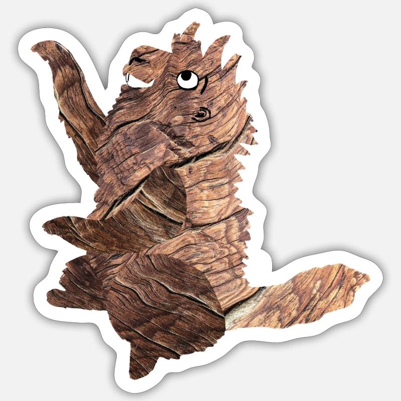 Murmeltier Liam - Sticker Größe S (10 x 10 cm) - Mattweiß