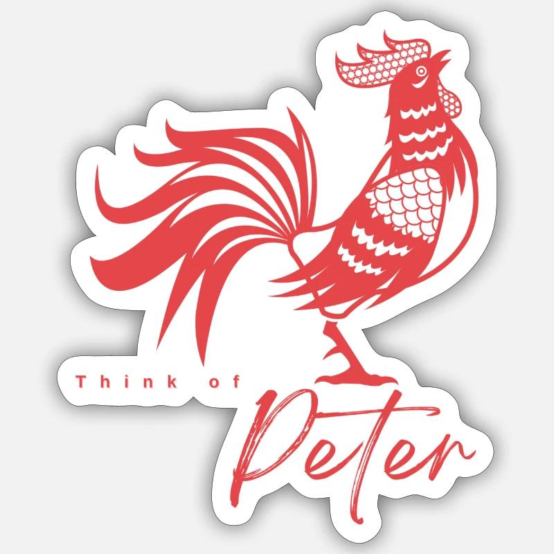 Peter - Sticker Größe S (10 x 10 cm) - Mattweiß