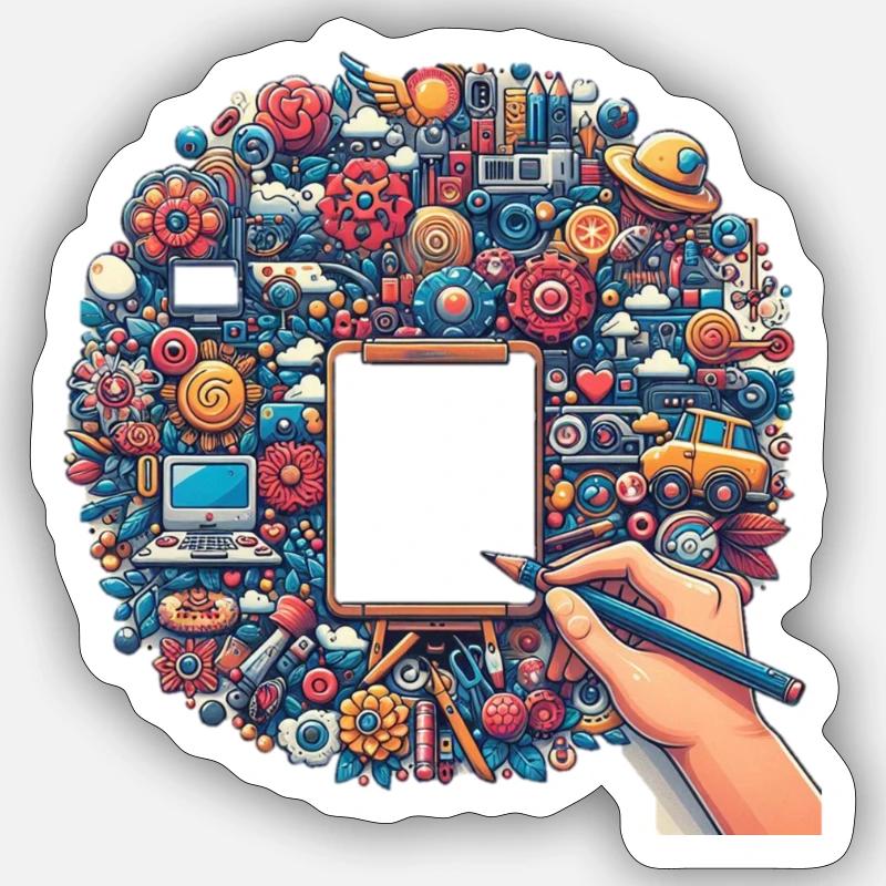 Creative - Sticker size S (10 x 10 cm) - white matte
