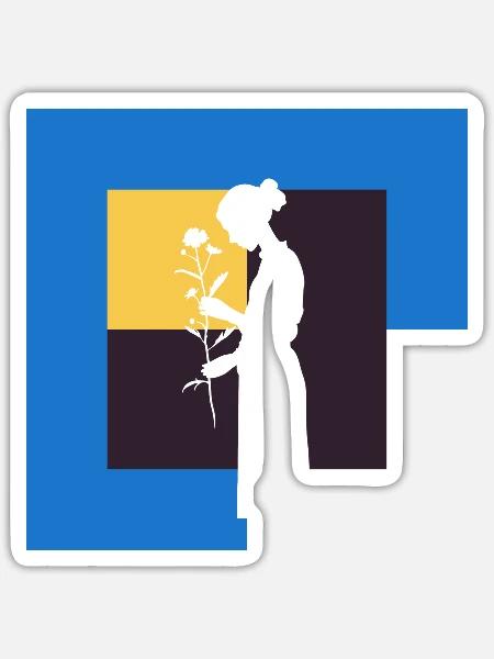Florist Gartenbau Botanisch - Sticker Größe S (10 x 10 cm) - Mattweiß