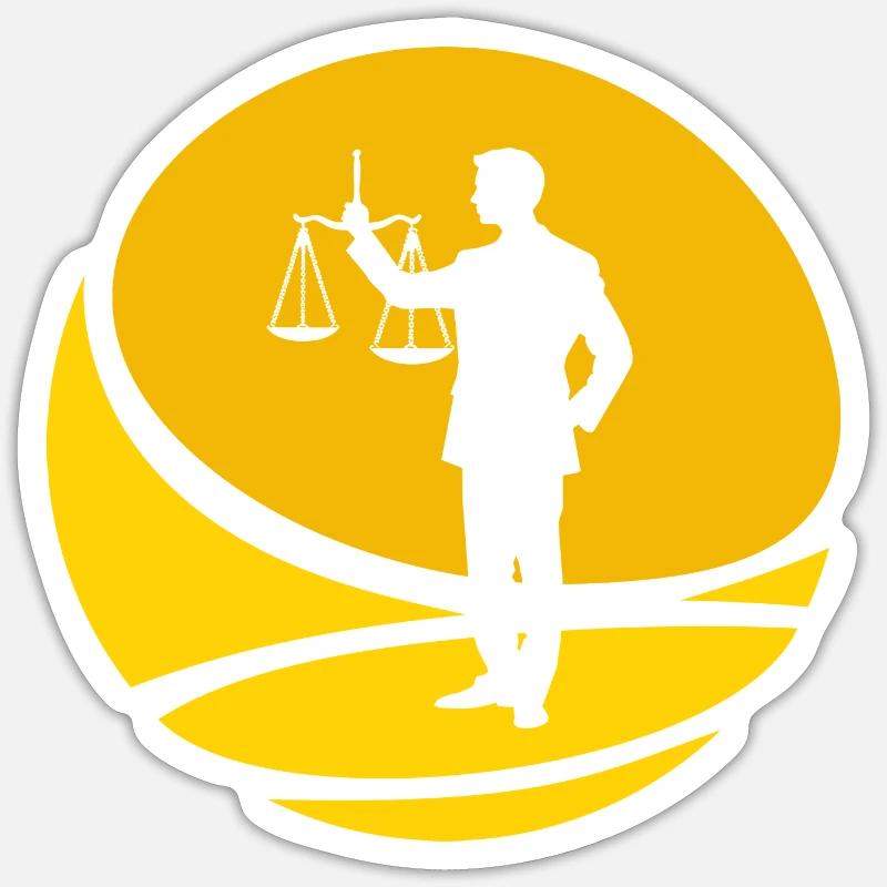 Richter Absatz Versicherung - Sticker Größe S (10 x 10 cm) - Mattweiß