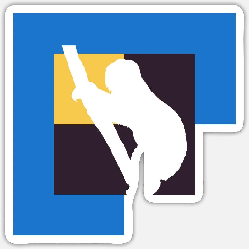 Faultier Rest Sticker Größe S (10 x 10 cm)