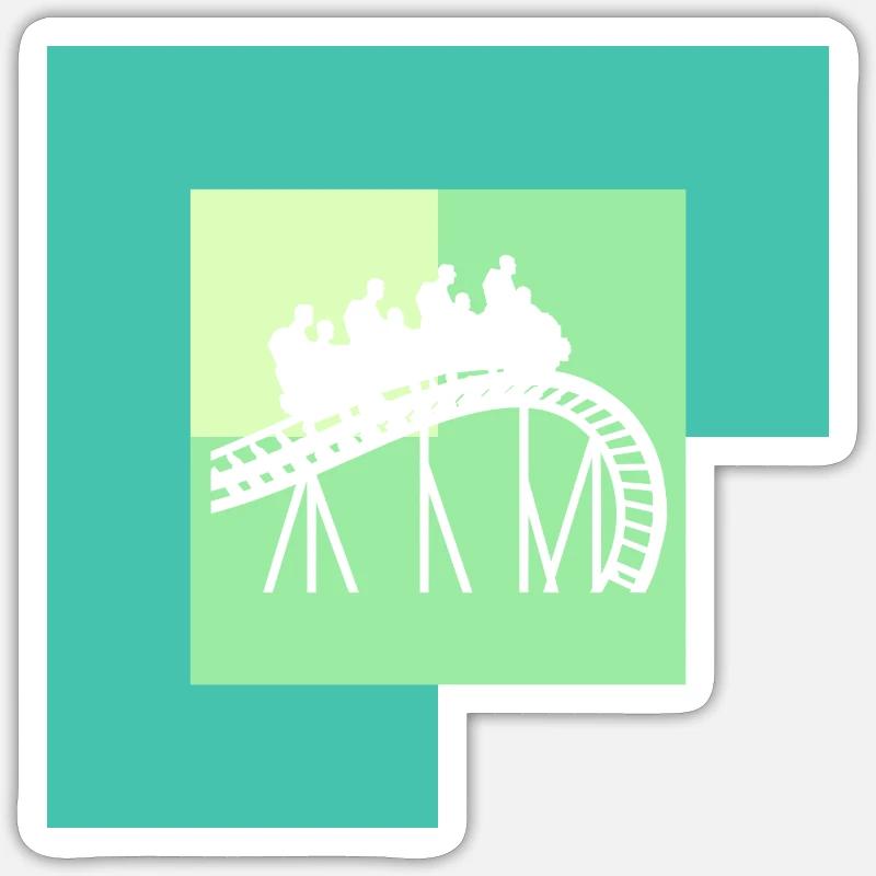 Roller coaster rollercoaster beer mug Sticker size S (10 x 10 cm)