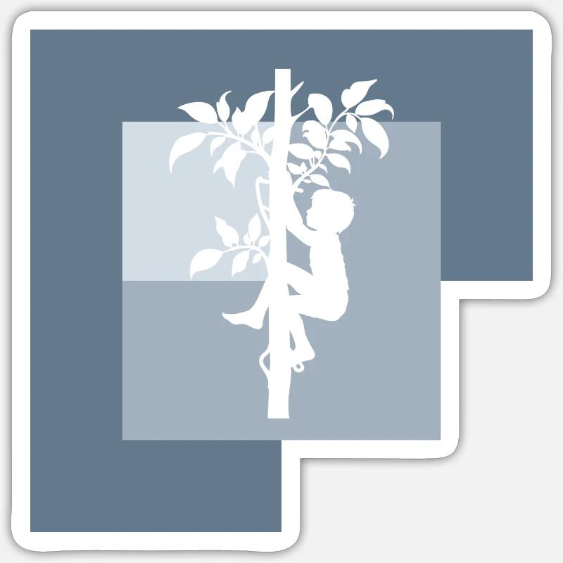 Climber Climbing Monkey Equipment - Sticker size S (10 x 10 cm) - white matte