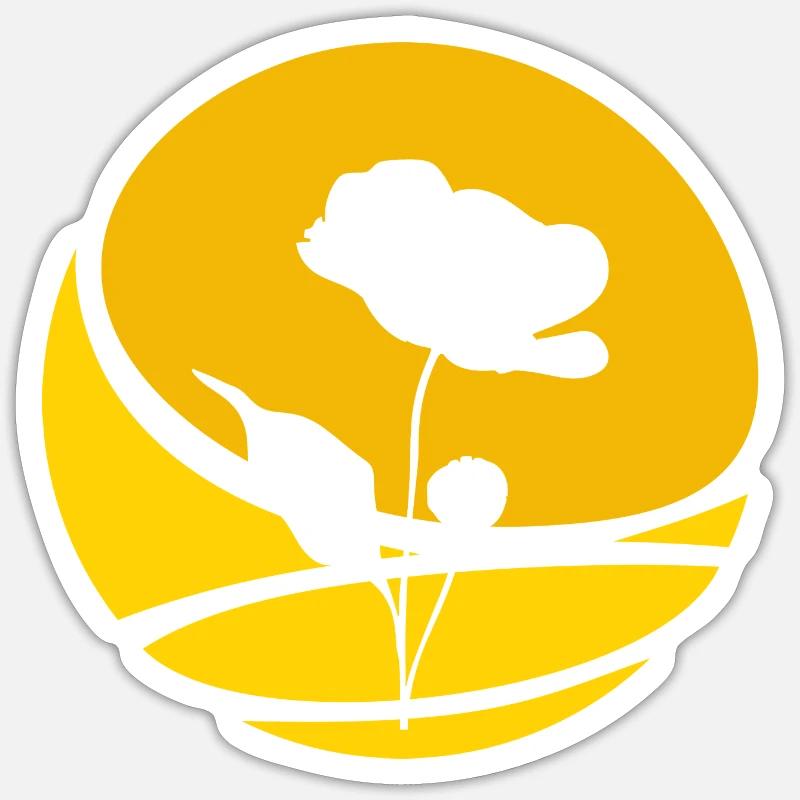 Bouquet Fleuriste - Sticker taille S (10 x 10 cm) - blanc mat