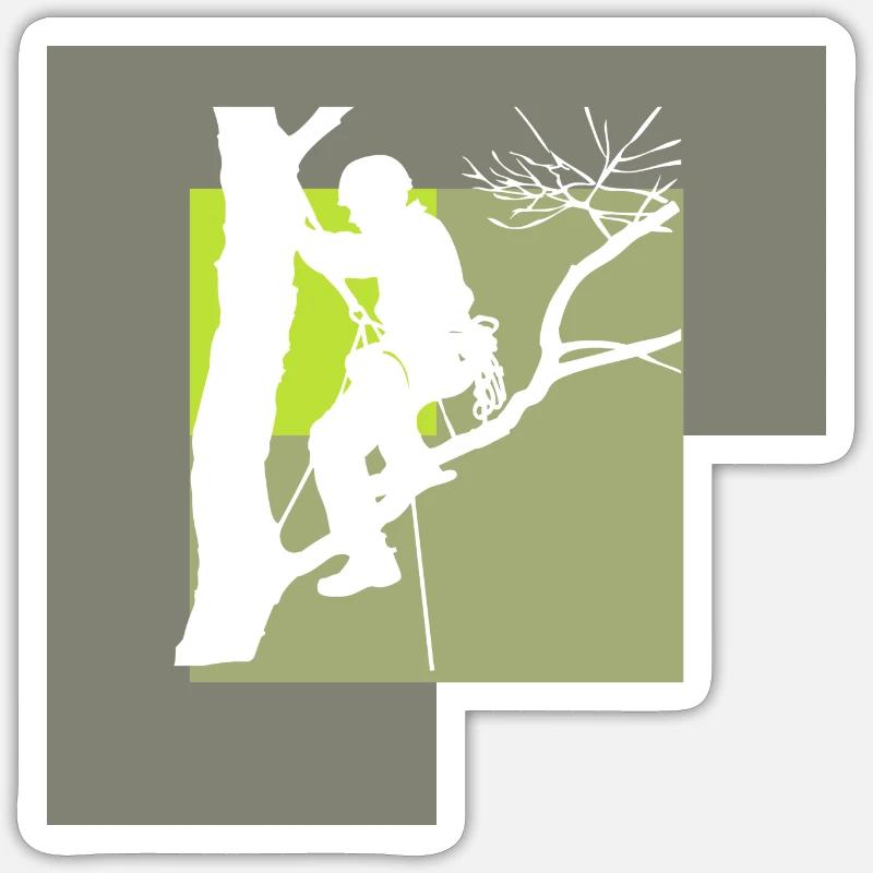 Climbing Monkey Tree Climbing - Sticker size S (10 x 10 cm) - white matte