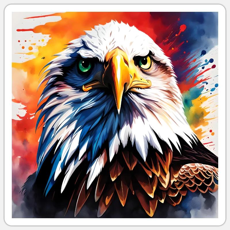 Couleur aigle Sticker taille S (10 x 10 cm)