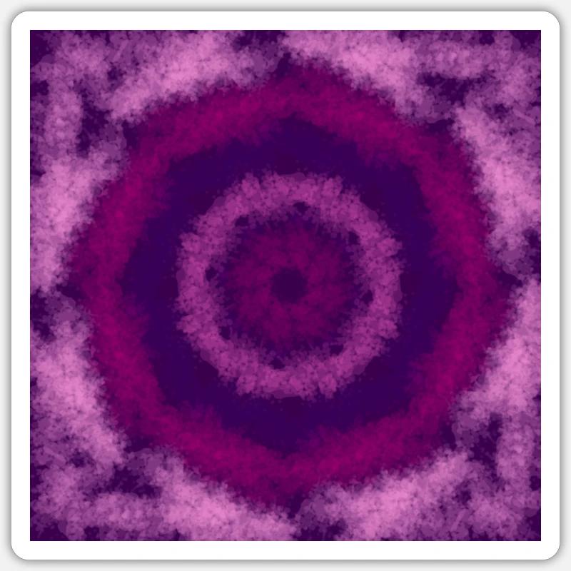 rose, violet - Sticker taille S (10 x 10 cm) - blanc mat