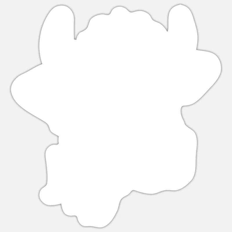 Vache Vaches - Sticker taille S (10 x 10 cm) - blanc mat