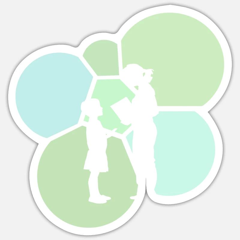 Enseignant à l’école primaire - Sticker taille S (10 x 10 cm) - blanc mat