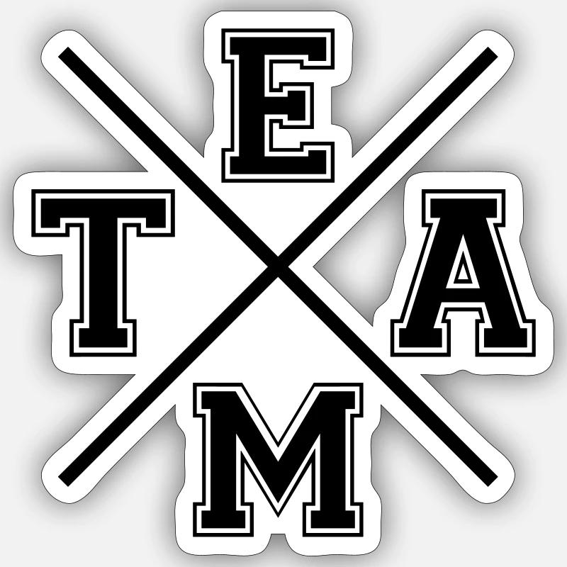 ÉQUIPE - Sticker taille S (10 x 10 cm) - blanc mat