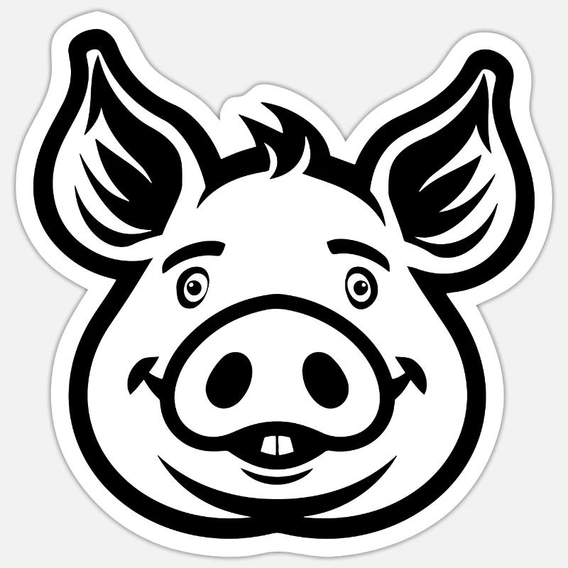 Pig Piggy Sticker size S (10 x 10 cm)