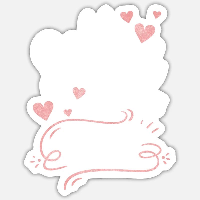 Liebe Nähe Kuschelig Romantisch - Sticker Größe S (10 x 10 cm) - Mattweiß