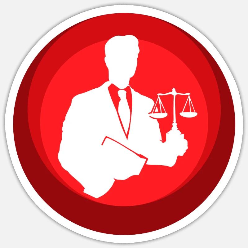 Gericht Behandlung Sticker Größe S (10 x 10 cm)