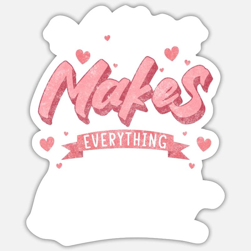 Liebe Nähe - Sticker Größe S (10 x 10 cm) - Mattweiß