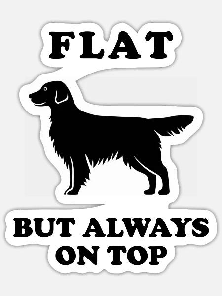 My beautiful Flat Coated Retriever - Sticker Größe S (10 x 10 cm) - Mattweiß